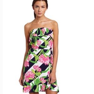 Lilly Pulitzer Jumping the Line Strapless Dress